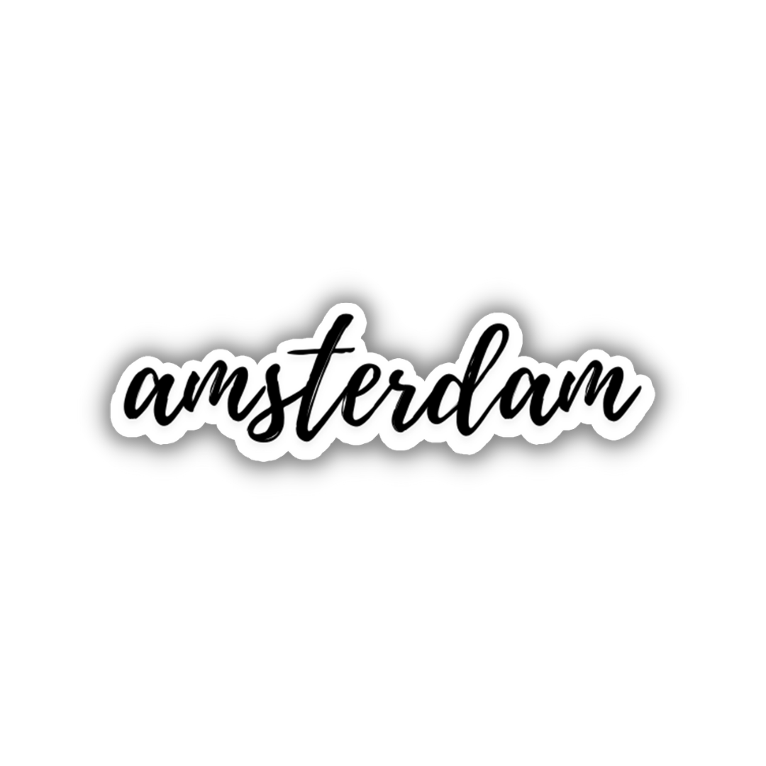 Amsterdam Cursive Sticker