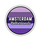 Amsterdam, Netherlands Circle Sticker