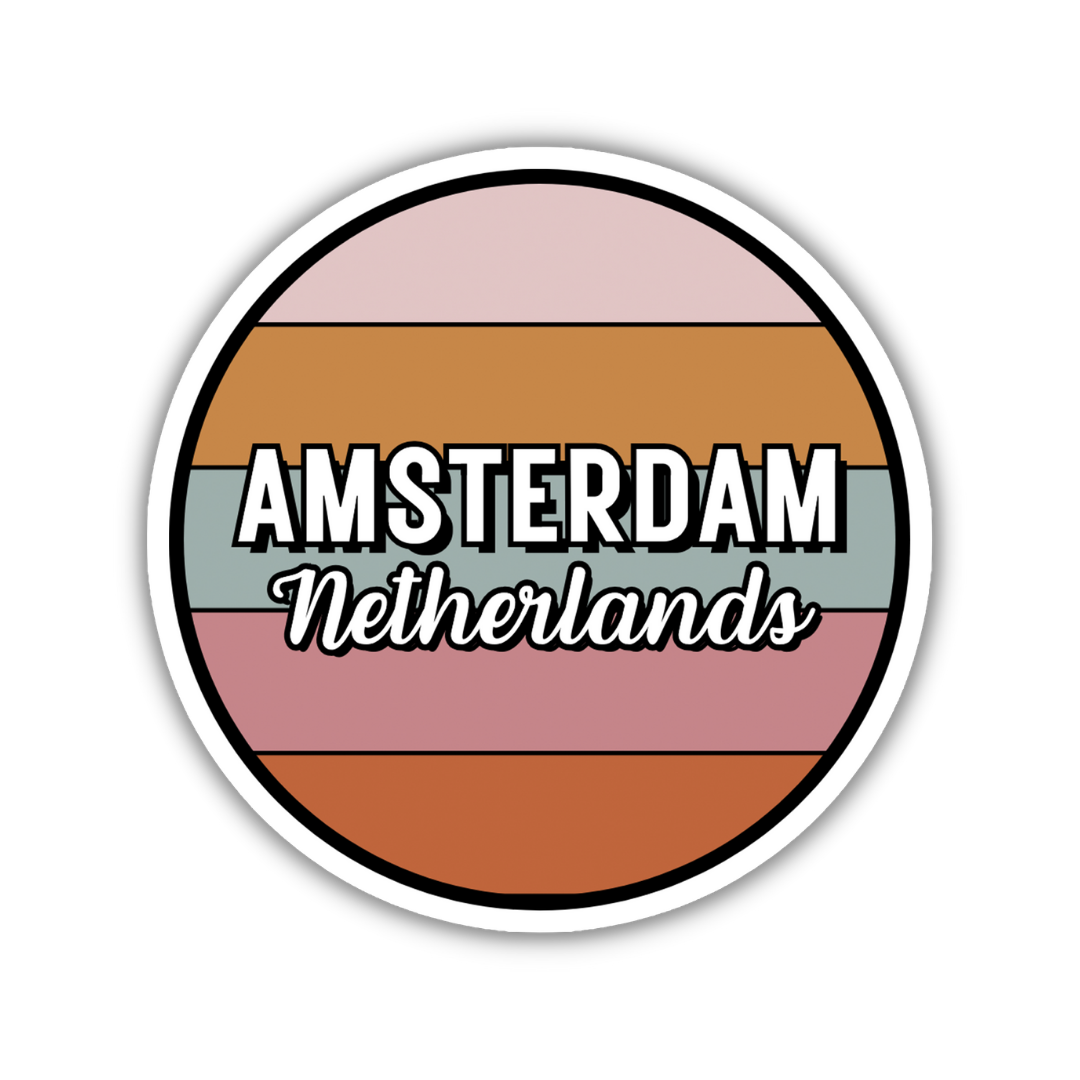 Amsterdam, Netherlands Circle Sticker