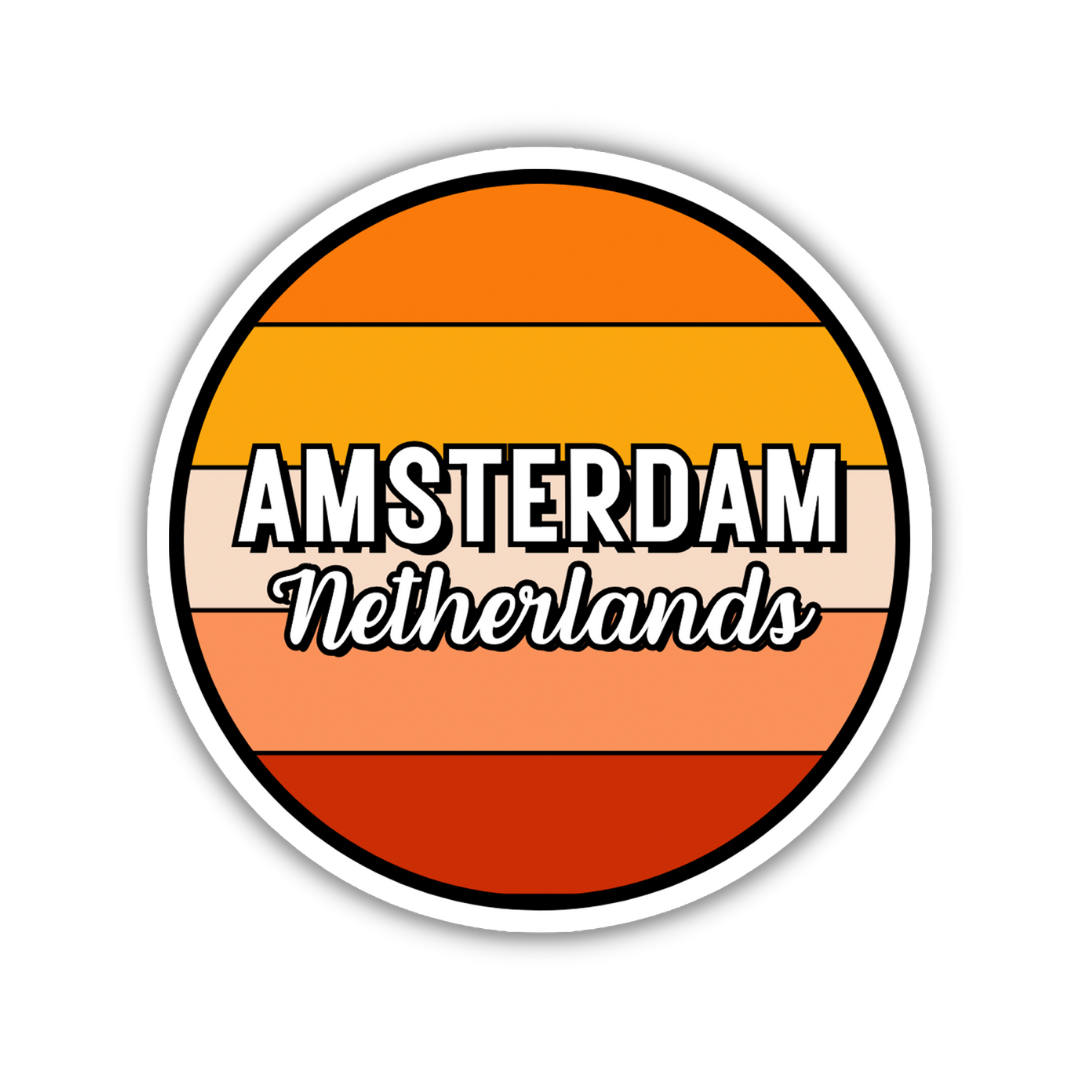 Amsterdam, Netherlands Circle Sticker