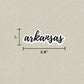 Arkansas Cursive Sticker