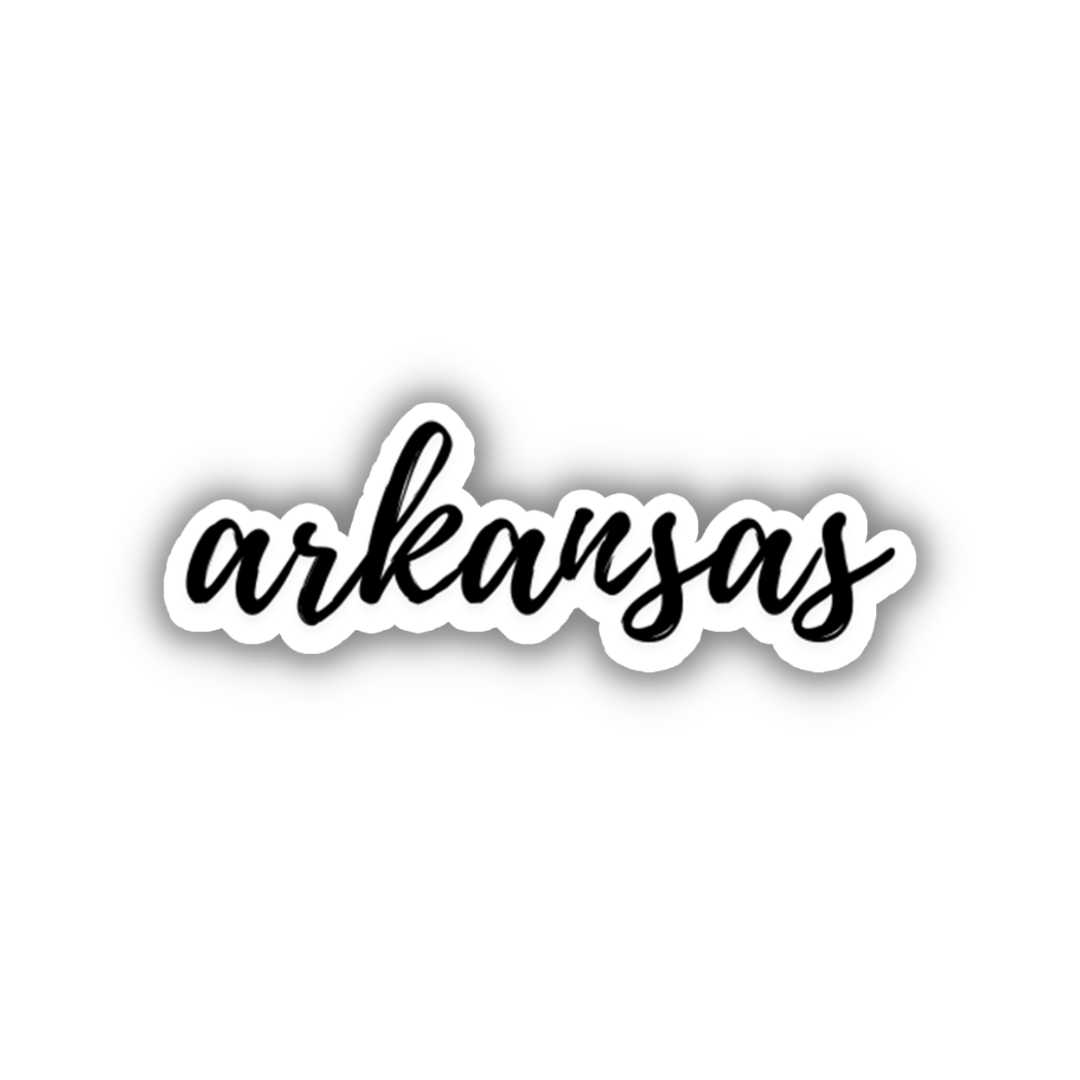 Arkansas Cursive Sticker