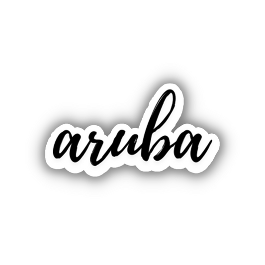 Aruba Cursive Sticker