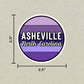 Asheville, North Carolina Circle Sticker