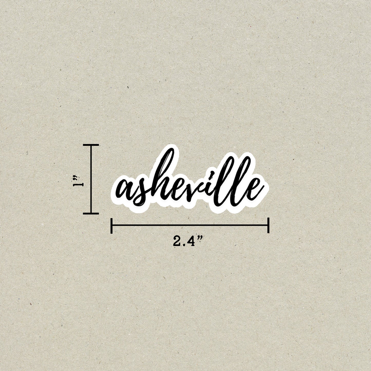 Asheville Cursive Sticker