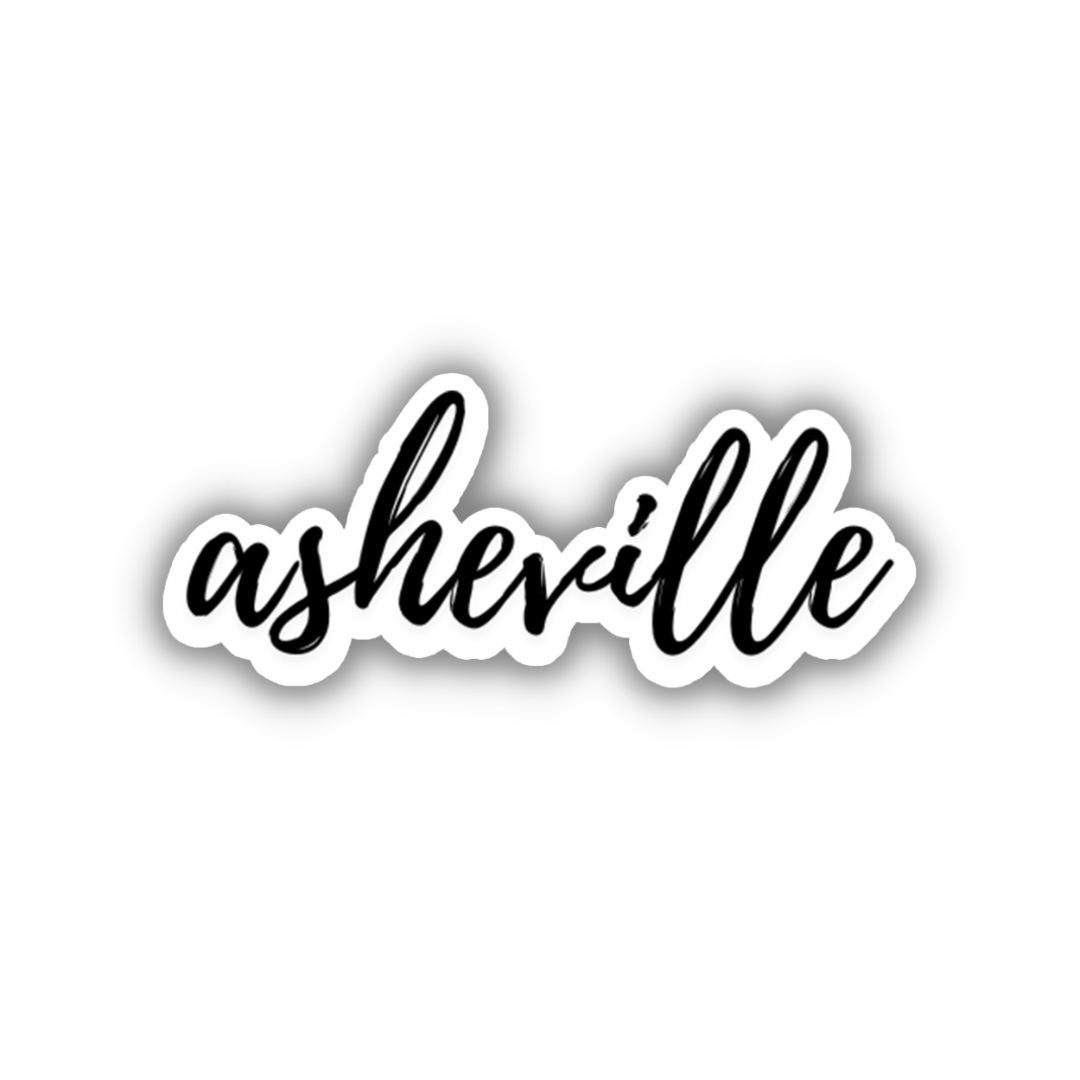 Asheville Cursive Sticker