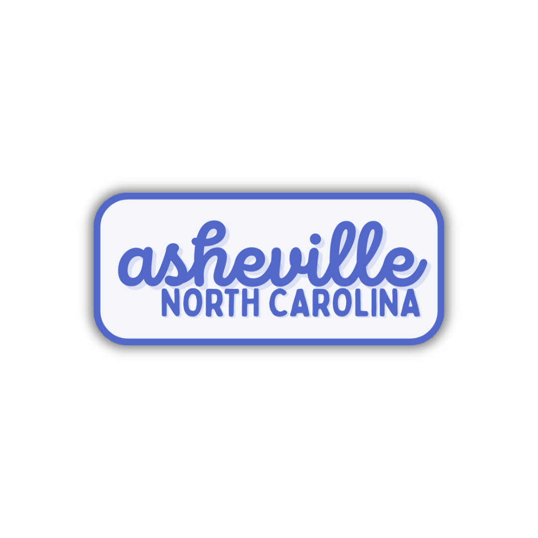 Asheville, North Carolina Retro Travel Sticker – Colorful Vinyl Decal for Laptop, Water Bottle & Luggage