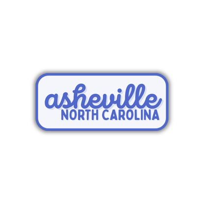 Asheville, North Carolina Retro Travel Sticker – Colorful Vinyl Decal for Laptop, Water Bottle & Luggage