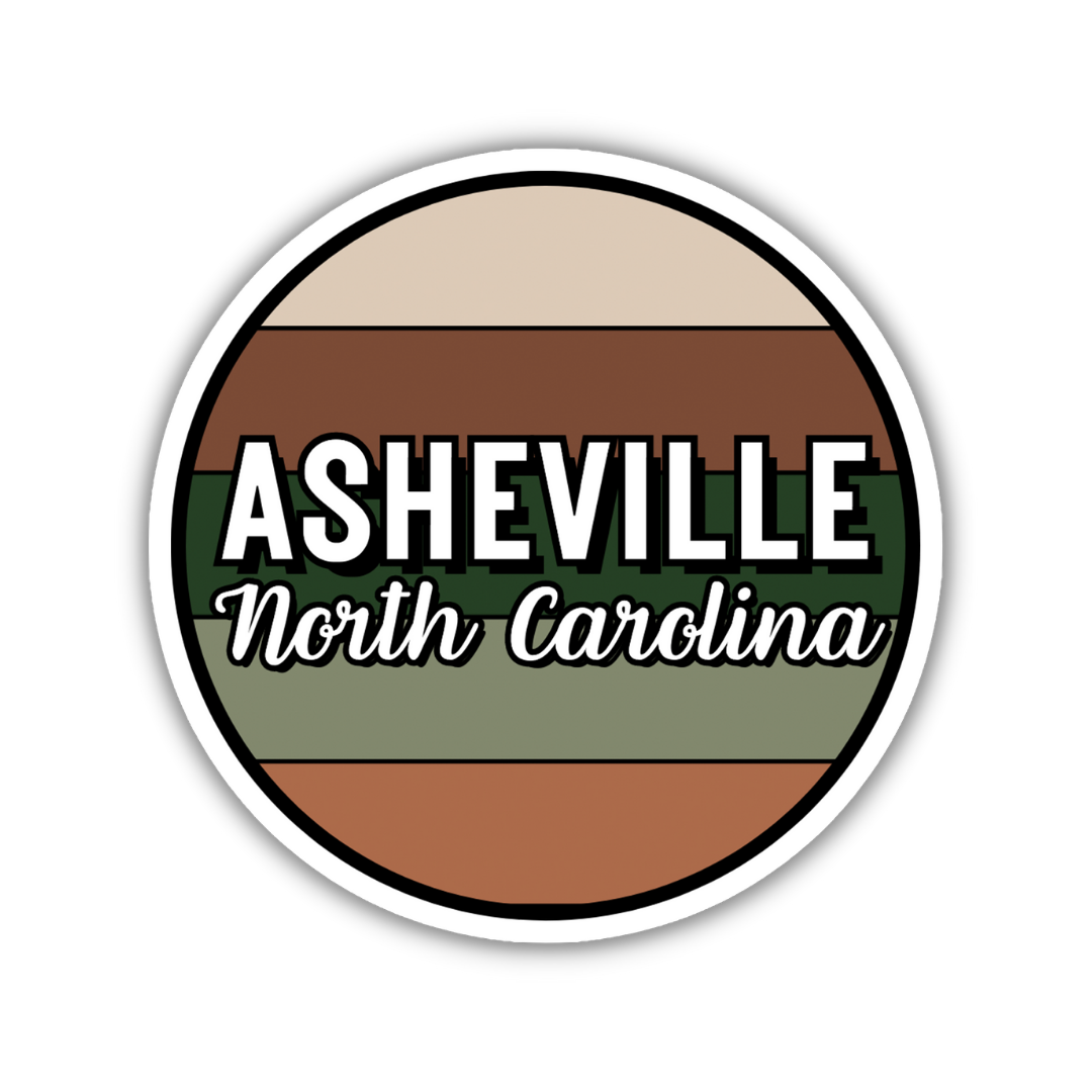 Asheville, North Carolina Circle Sticker