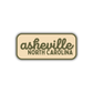Asheville, North Carolina Retro Travel Sticker – Colorful Vinyl Decal for Laptop, Water Bottle & Luggage