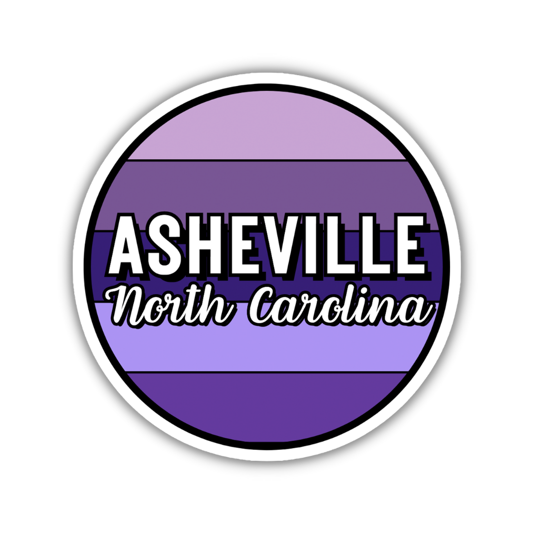 Asheville, North Carolina Circle Sticker