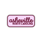 Asheville, North Carolina Retro Travel Sticker – Colorful Vinyl Decal for Laptop, Water Bottle & Luggage