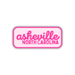 Asheville, North Carolina Retro Travel Sticker – Colorful Vinyl Decal for Laptop, Water Bottle & Luggage