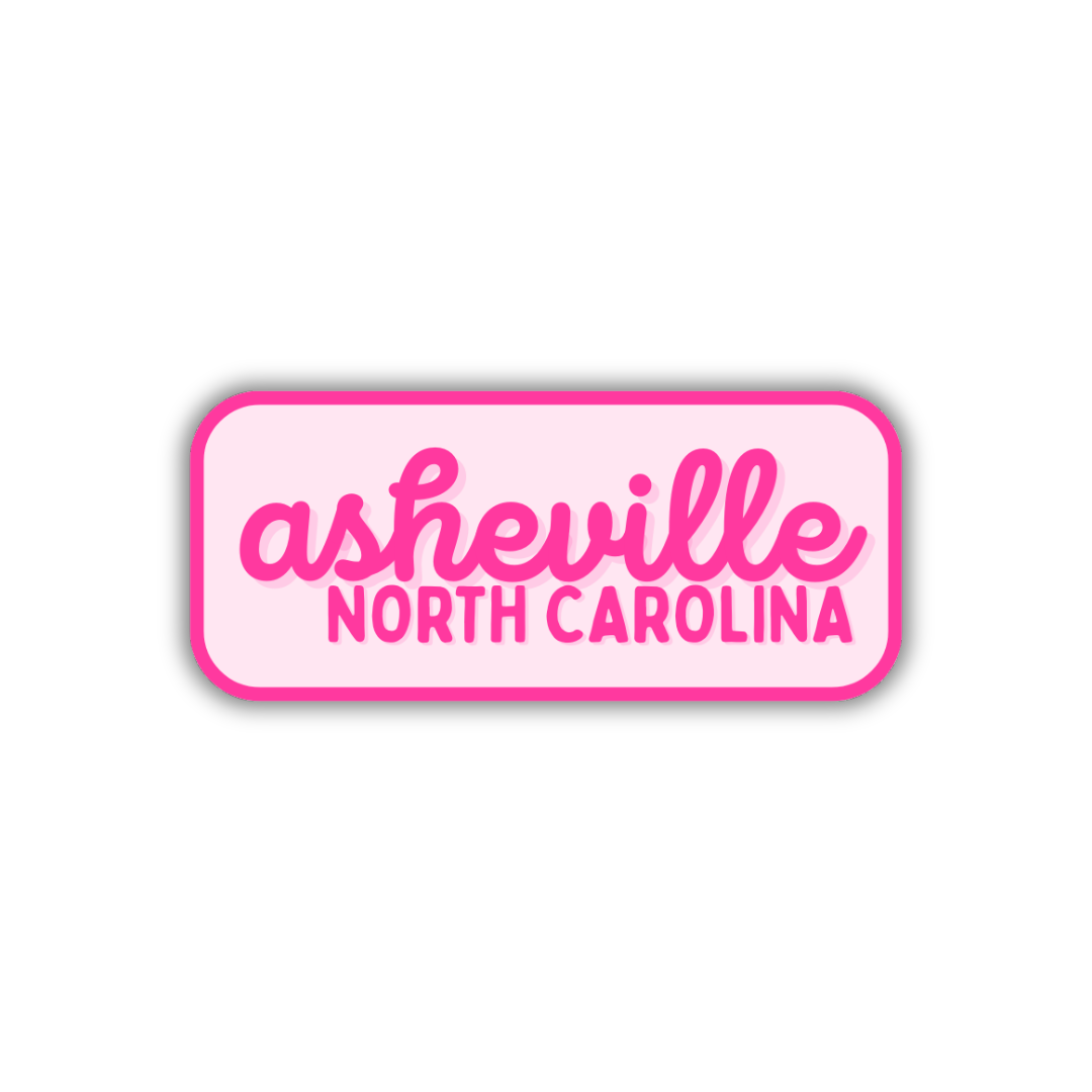 Asheville, North Carolina Retro Travel Sticker – Colorful Vinyl Decal for Laptop, Water Bottle & Luggage