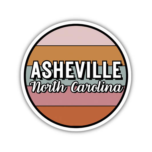 Asheville, North Carolina Circle Sticker