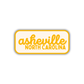Asheville, North Carolina Retro Travel Sticker – Colorful Vinyl Decal for Laptop, Water Bottle & Luggage