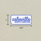 Asheville, North Carolina Retro Travel Sticker – Colorful Vinyl Decal for Laptop, Water Bottle & Luggage