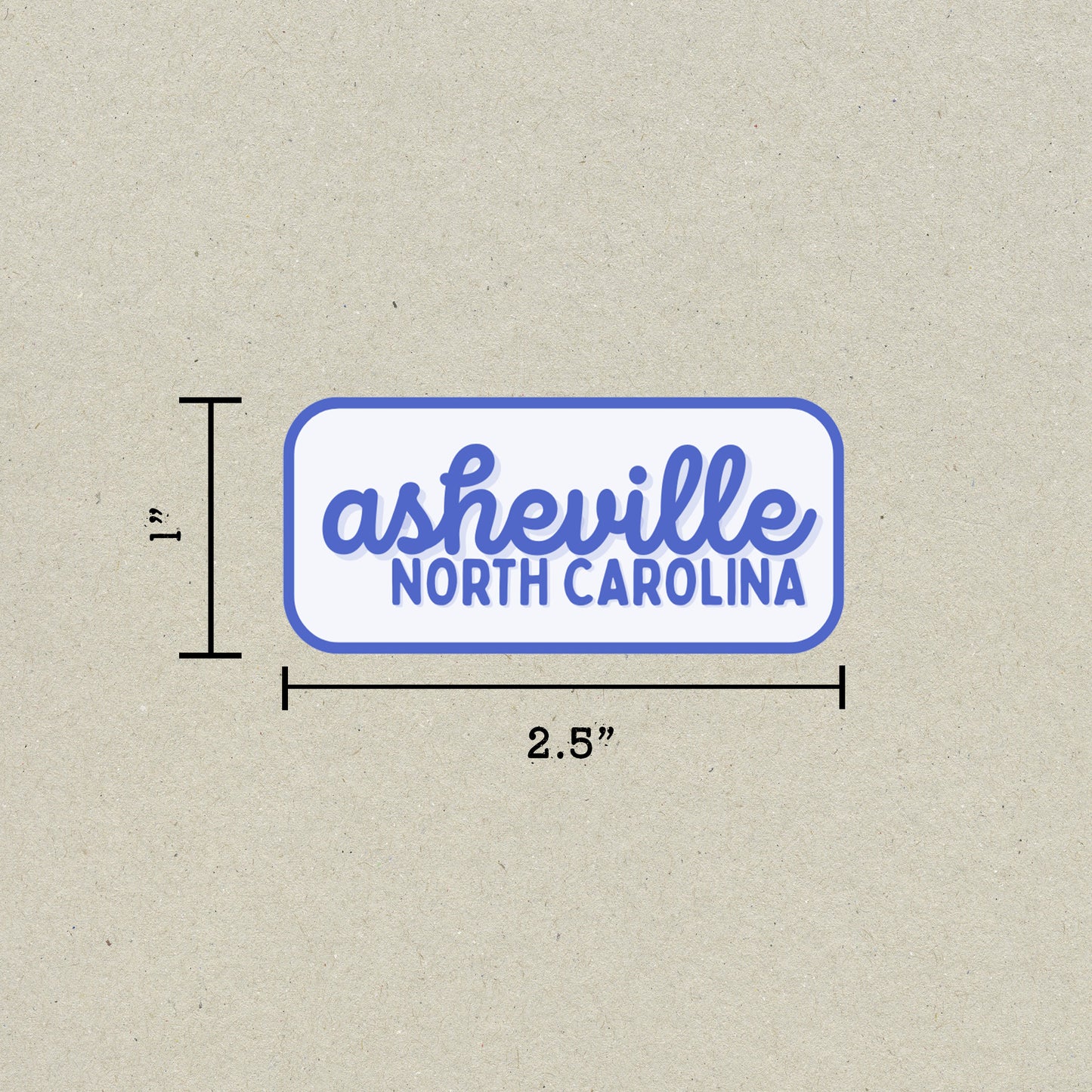 Asheville, North Carolina Retro Travel Sticker – Colorful Vinyl Decal for Laptop, Water Bottle & Luggage