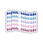 Aspen, Colorado Retro Sticker