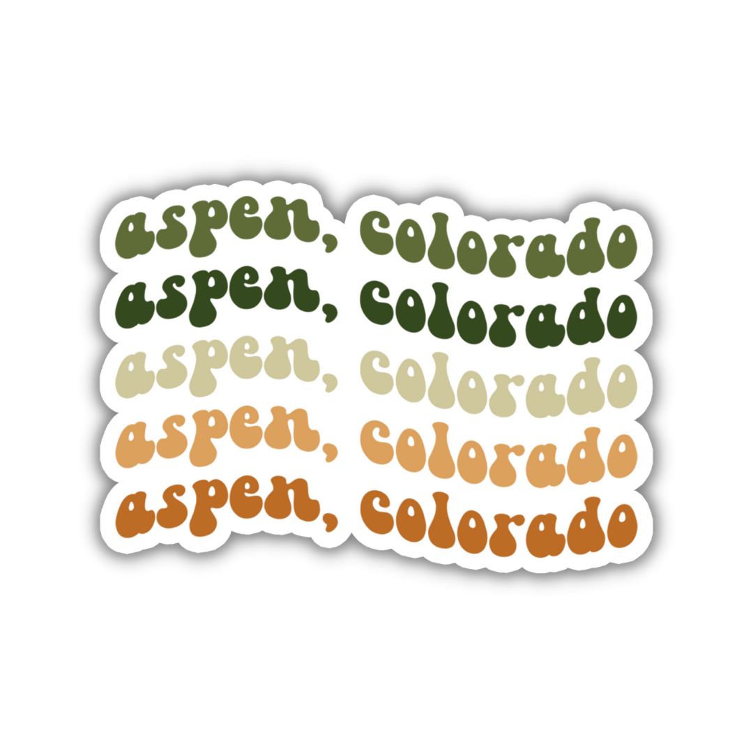 Aspen, Colorado Retro Sticker
