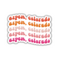 Aspen, Colorado Retro Sticker