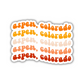 Aspen, Colorado Retro Sticker