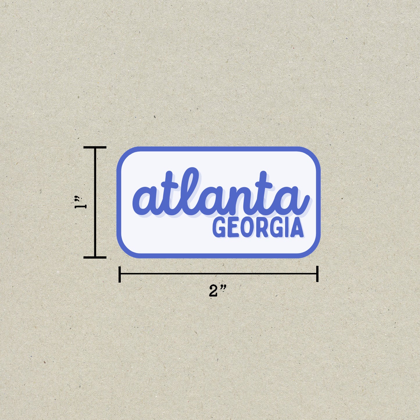 Atlanta, Georgia Retro Travel Sticker – Colorful Vinyl Decal for Laptop, Water Bottle & Luggage