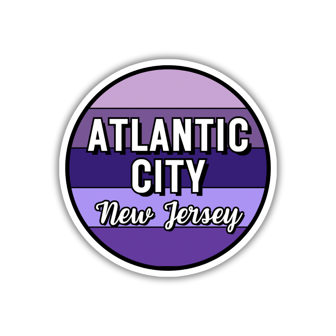 Atlantic City, New Jersey Circle Sticker