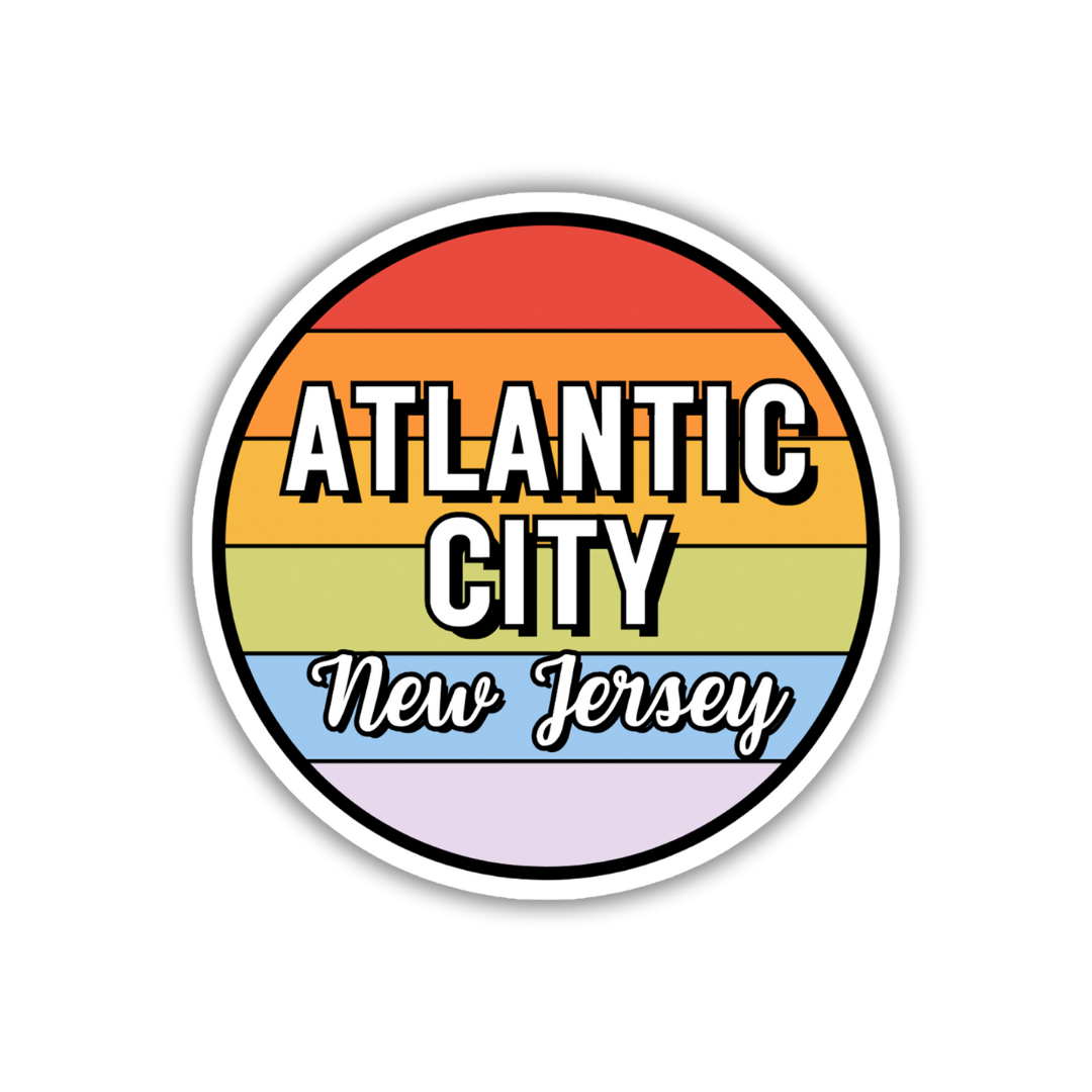 Atlantic City, New Jersey Circle Sticker