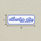 Atlantic City, New Jersey Retro Travel Sticker – Colorful Vinyl Decal for Laptop, Water Bottle & Luggage