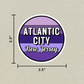 Atlantic City, New Jersey Circle Sticker