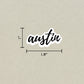 Austin Cursive Sticker