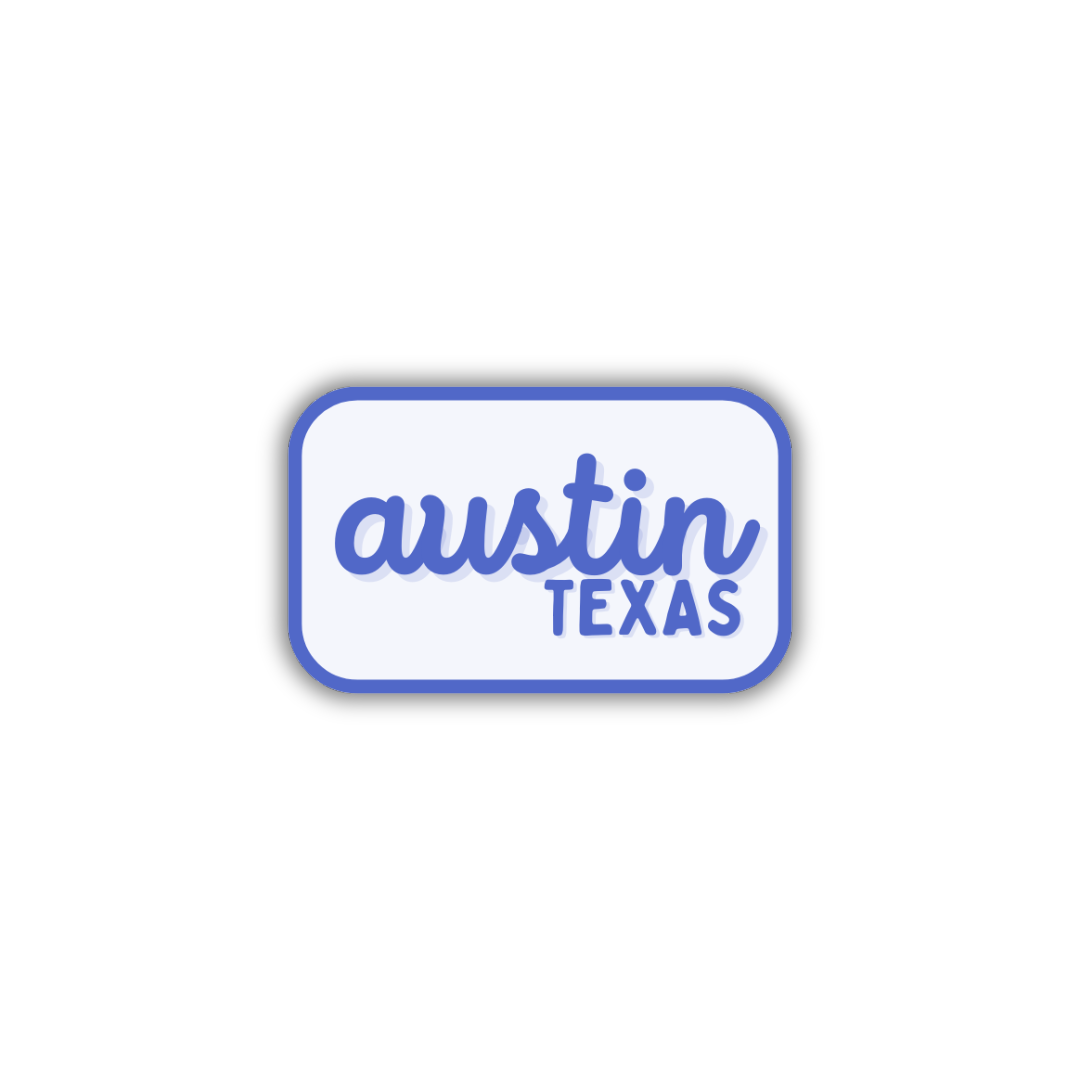 Austin, Texas Retro Travel Sticker – Colorful Vinyl Decal for Laptop, Water Bottle & Luggage