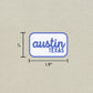 Austin, Texas Retro Travel Sticker – Colorful Vinyl Decal for Laptop, Water Bottle & Luggage