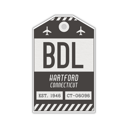 BDL Vintage Luggage Tag Sticker