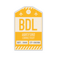 BDL Vintage Luggage Tag Sticker