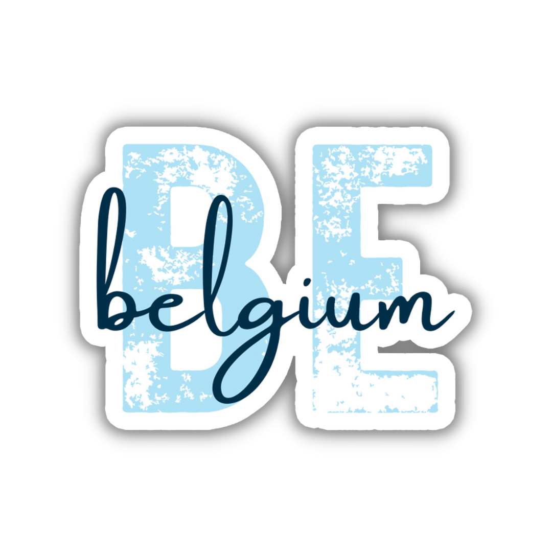 Belgium Country Code Sticker