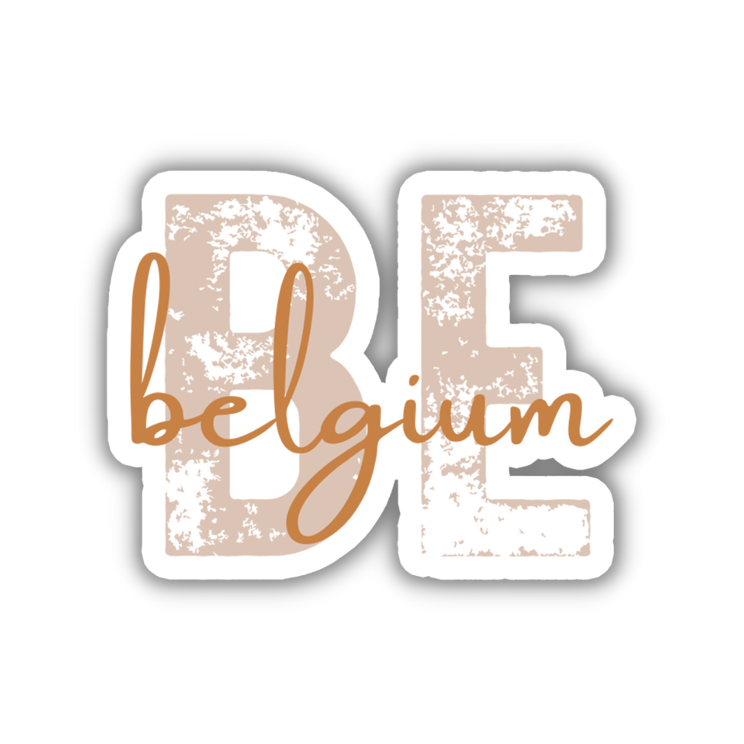 Belgium Country Code Sticker