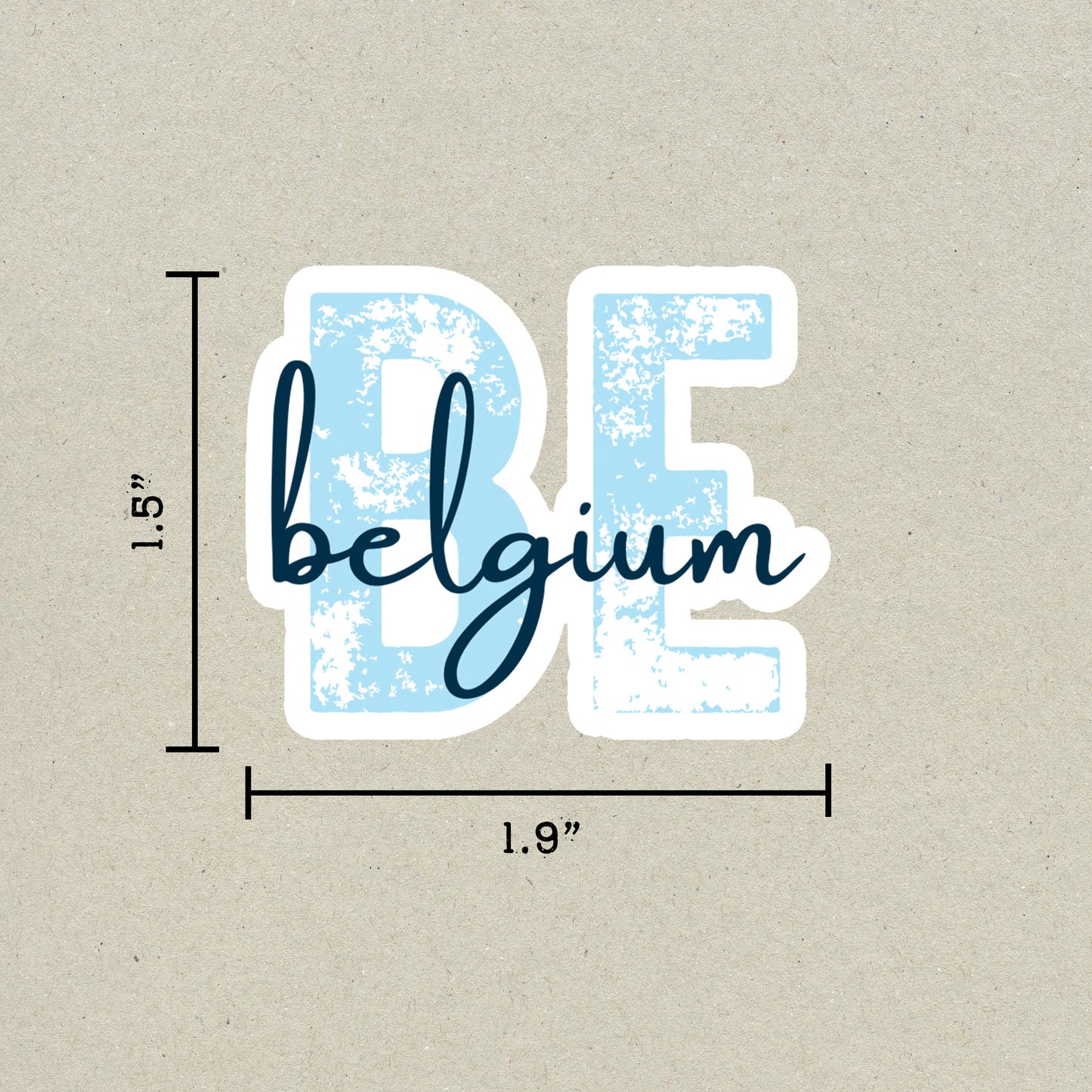 Belgium Country Code Sticker