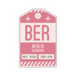 BER Vintage Luggage Tag Sticker