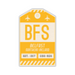 BFS Vintage Luggage Tag Sticker