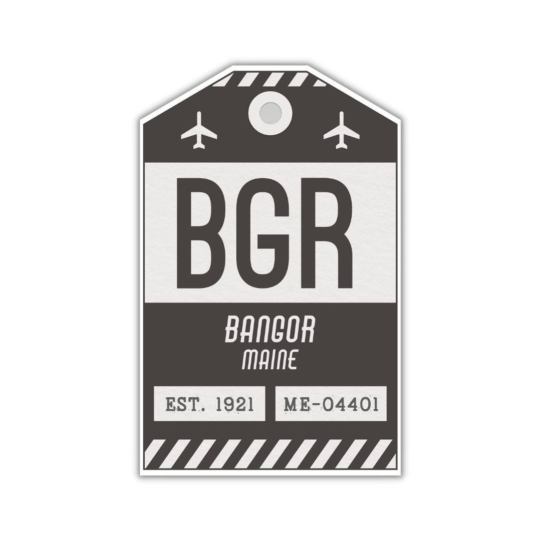 BGR Vintage Luggage Tag Sticker