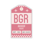 BGR Vintage Luggage Tag Sticker