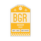 BGR Vintage Luggage Tag Sticker