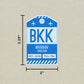 BKK Vintage Luggage Tag Sticker
