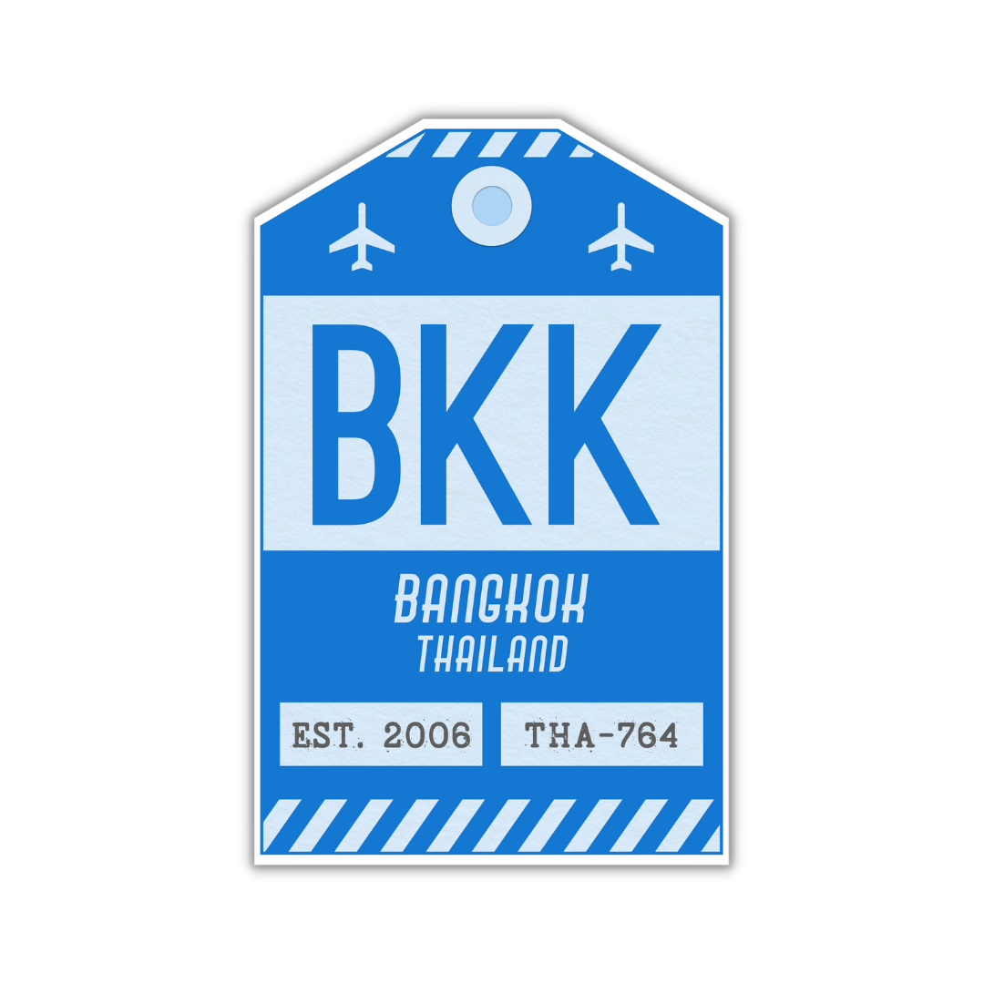 BKK Vintage Luggage Tag Sticker