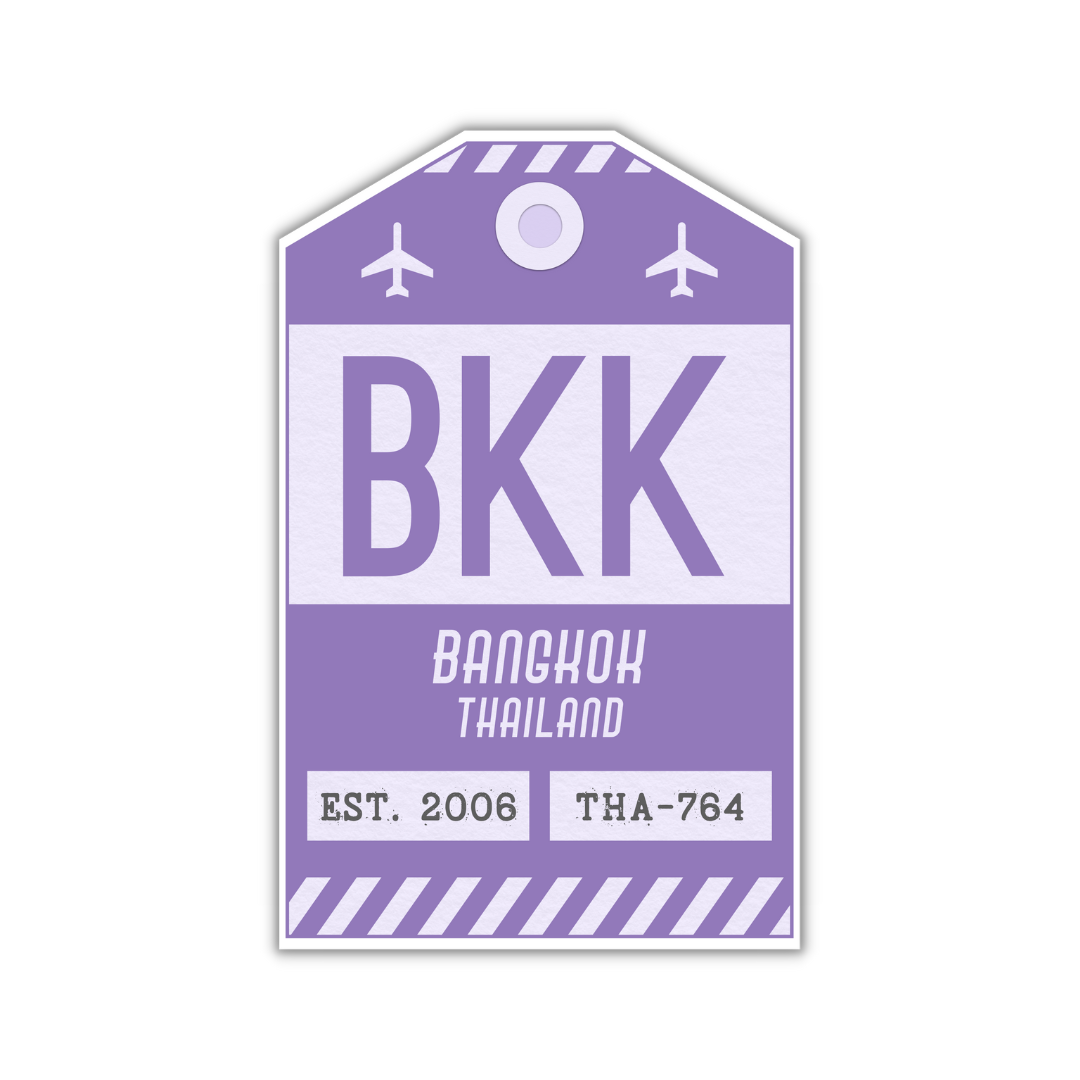 BKK Vintage Luggage Tag Sticker