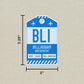 BLI Vintage Luggage Tag Sticker