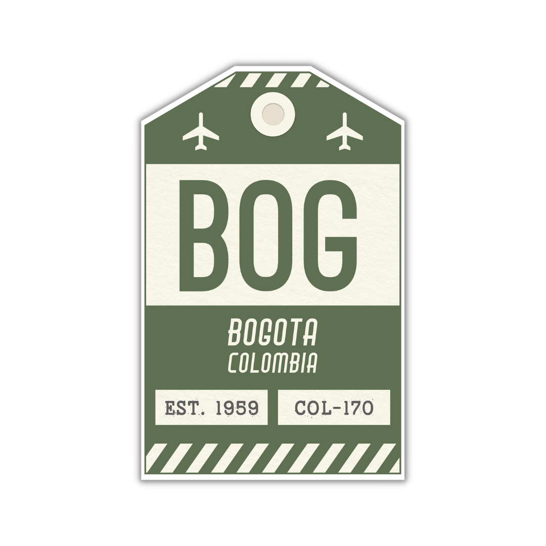 BOG Vintage Luggage Tag Sticker