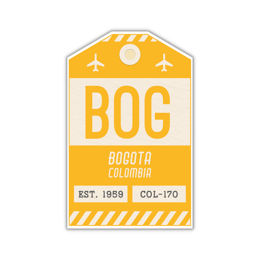 BOG Vintage Luggage Tag Sticker